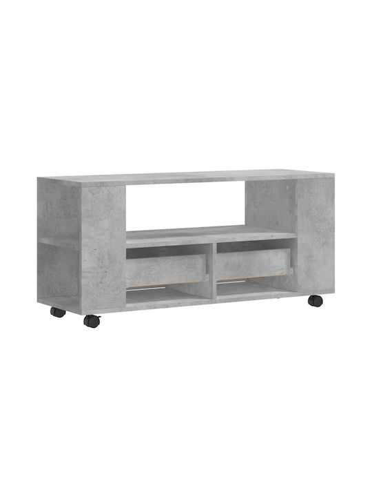TV Stand with Wheels Gray 102x34.5x43cm