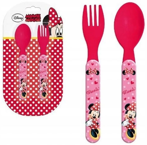 Disney Βρεφικό Σετ με Πιρούνι Minnie από Πλαστικό 2τμχ