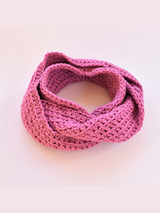 Philio Women's Knitted Neck Warmer Pink