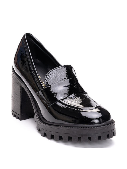 Philippe Lang Patent Leather Black Heels