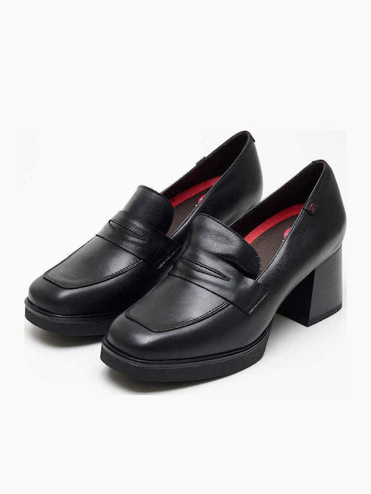 Leather Black Heels
