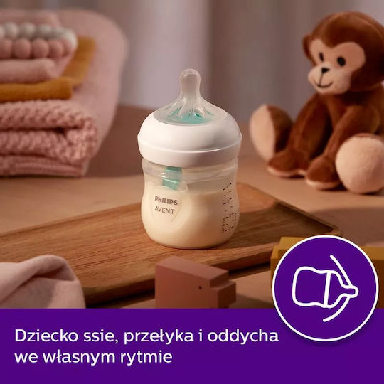 Philips Plastic Baby Bottle Airfree Anti-colic with Silicone Teat for 3-6 Months 260ml
