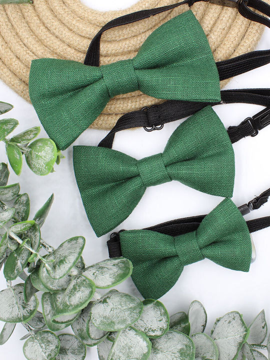 JFashion Kids Fabric Bow Tie Green