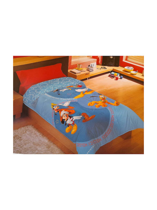Disney Kids Duvet Single with Microfiber Filling Light Blue 150x220cm