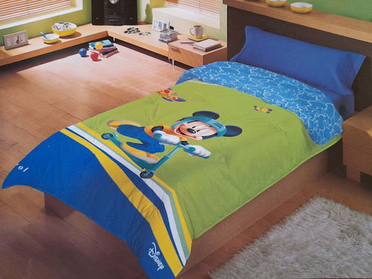 Disney Παιδικό Πάπλωμα Μονό με Γέμιση Microfiber Γαλάζιο 150x220εκ.