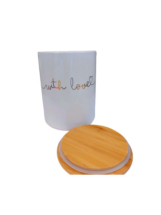 With Love Бисквитник от Порцелан Бял 15x15x20бр 1бр