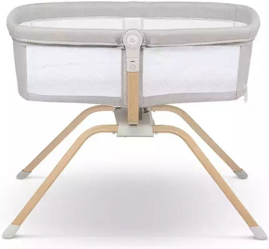 Lionelo Λίκνο Malin με Στρώμα και Ρόδες Beige Sand