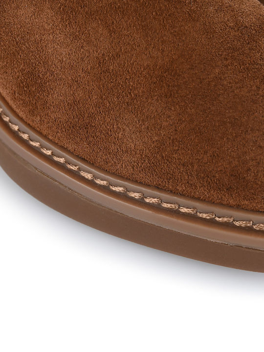 Wildleder Stiefeletten Damen Braun