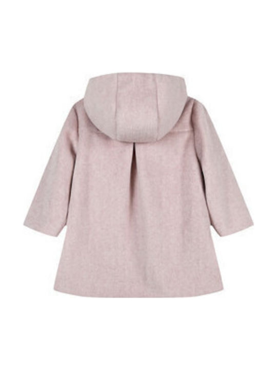 Kids' Coat Long with Hood Pink