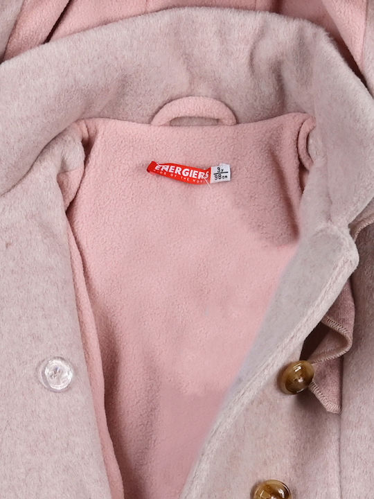 Kids' Coat Long with Hood Pink