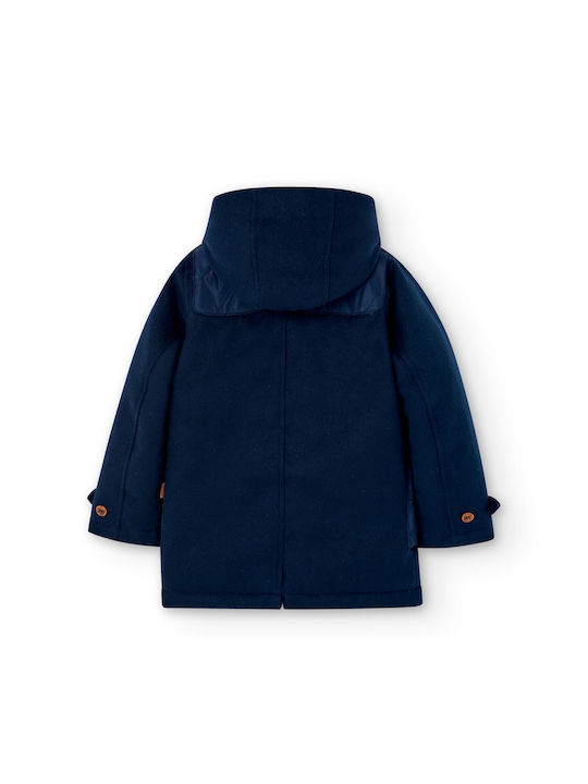 Boboli Montgomery Boys Coat Blue with Ηood