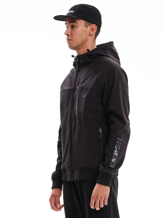 Emerson Herren Winter Jacke Bomber Wasserdicht und winddicht Schwarz