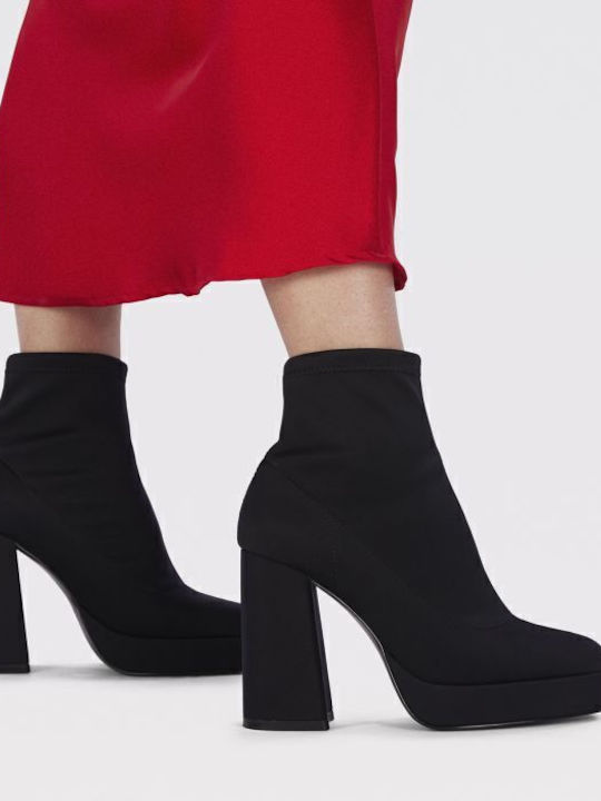 Leder Stiefeletten Damen Schwarz