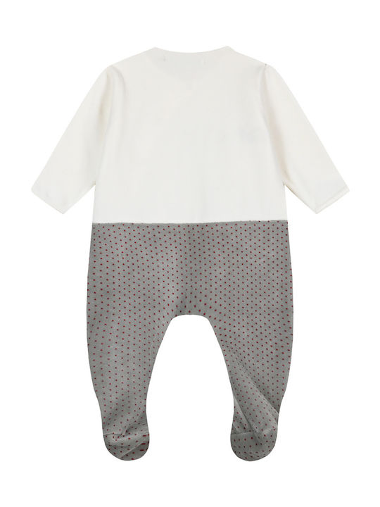 Energiers Baby Bodysuit Long-Sleeved Velvet Gray