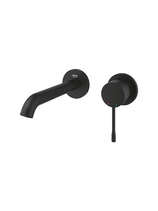 Grohe Essence Built-in Mixer & Spout Set for for Bathroom Sink Black