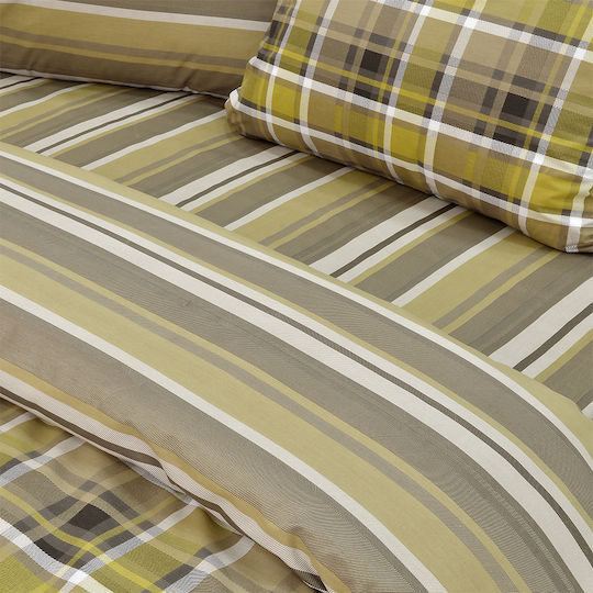 Lino Home Комплект Плик за Завивка Памучен Кинг Сайз с 2 Калъфки 220x240 Revon МЕДЕН ФЛАНЕЛ