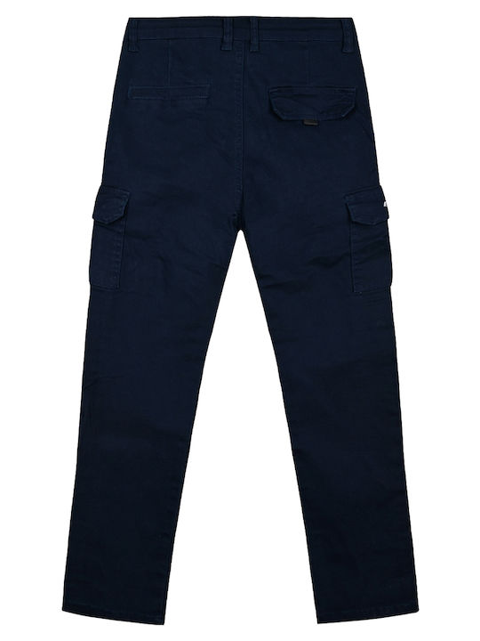 Kids' Cargo Fabric Pants Navy Blue