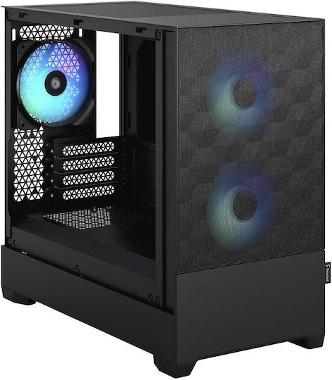 Fractal Design Pop Mini Air Gaming Mini Tower Κουτί Υπολογιστή με Πλαϊνό Παράθυρο και RGB Φωτισμό RGB Black TG Clear