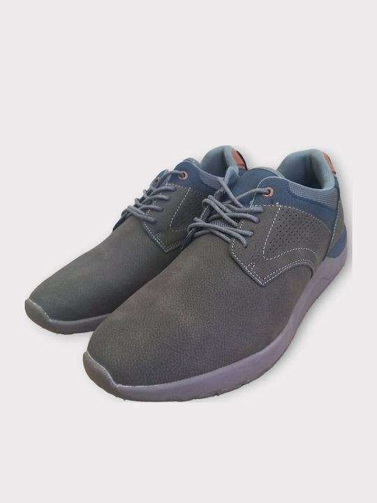 Men's Synthetic Leather Casual Shoes Gray