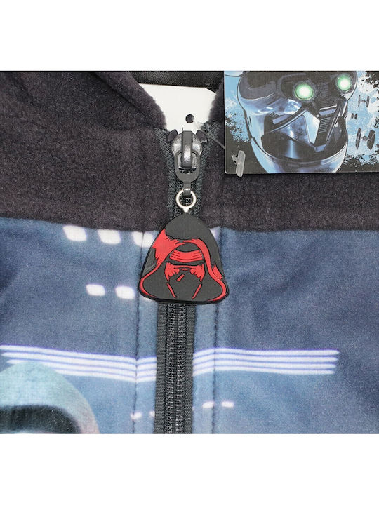 Kinderstrickjacke Fleece mit Kapuze Gray Star Wars