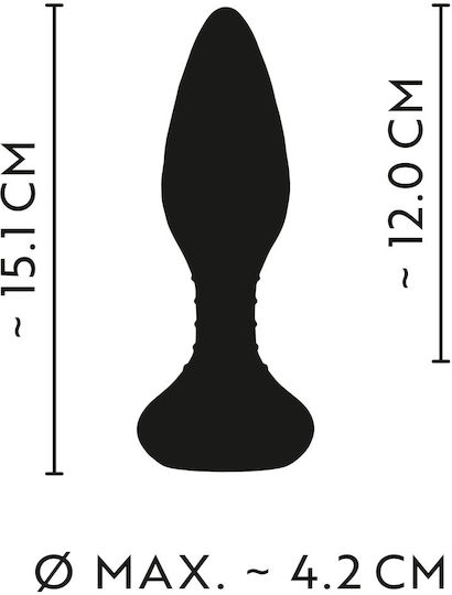 Anos Anal Plug mit kabelloser Funktion und Vibration Klein Schwarz