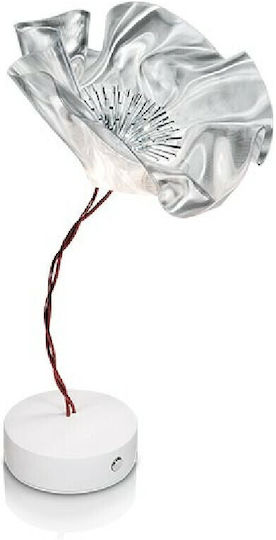 Slamp Lafleur Battery Clear Μεταλλικό Πορτατίφ με Λευκή Βάση