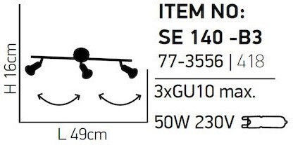 Home Lighting Τριπλό Σποτ με Ντουί GU10 σε Χάλκινο Χρώμα