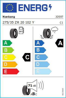 Nankang Sportnex As-2+ 275/35R20 102Y XL Summer Tire Car