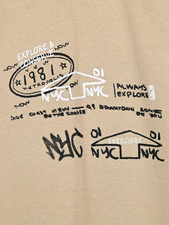 Kids Sweatshirt with Hood Beige