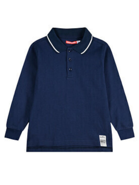 Energiers Kids Polo Long Sleeve Blue