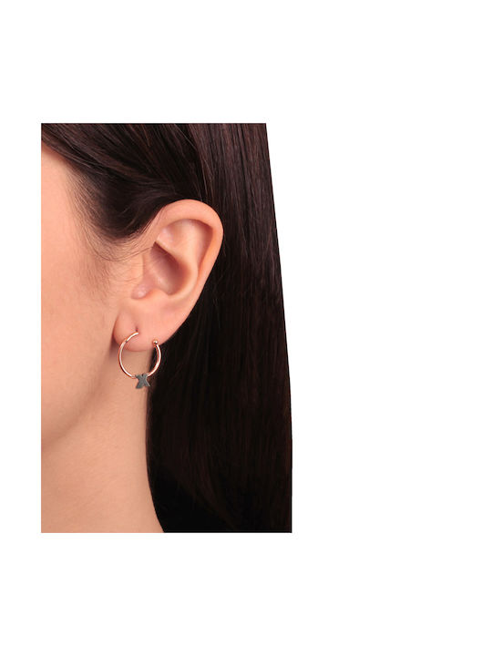 Abadianakis Earrings Hoops made of Silver