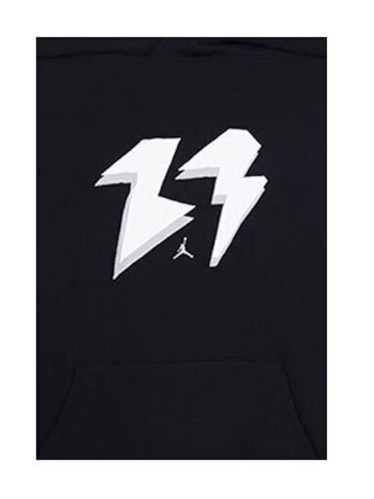 Fleece Παιδικό Φούτερ με Κουκούλα Μαύρο Flight Mvp