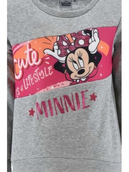 Παιδικό Σετ Φόρμας Γκρι 2τμχ Minnie Mouse