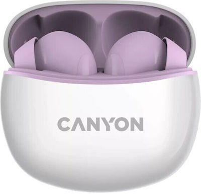 Canyon TWS-5 In-Ear Bluetooth-Freisprecheinrichtung Kopfhörer mit Ladeetui Lila