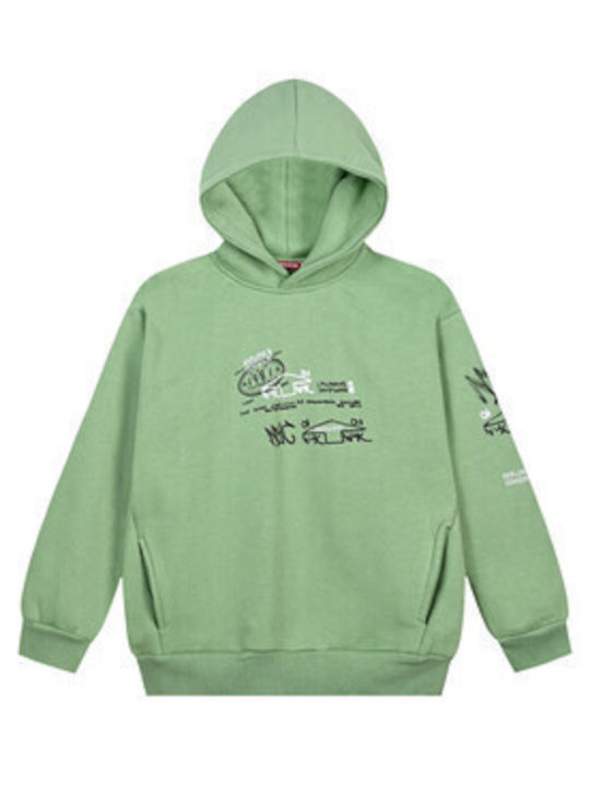 Energiers Kinder Sweatshirt mit Kapuze Grün