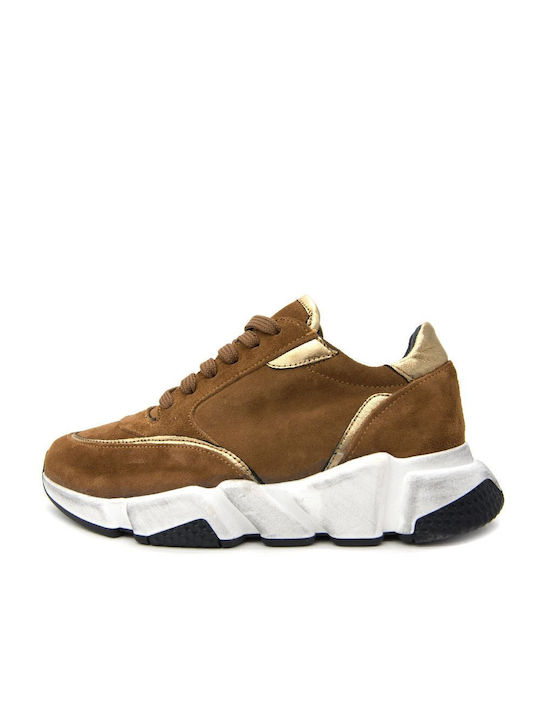 RICCIANERA SNEAKERS DAMEN RICCIANERA TAN- GOLD (RCCNR-GR-77N)