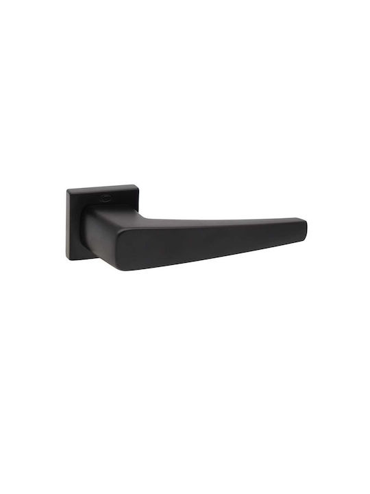 Convex Πόμολο WC με Ροζέτα Ζεύγος με Επιστόμιο Μαύρο Ματ