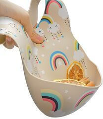 Queen Mother Feeding Set Animals made of Silicone with Non-Slip Base Gray 4pcs for 6+ months