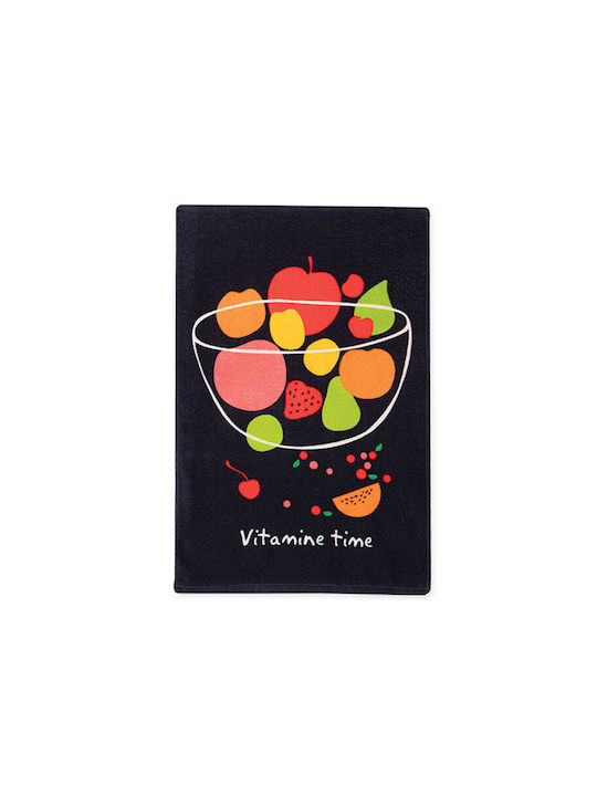 Nef-Nef Homeware Vitamine Time Tea Towel from 100% Cotton in Black Color 40x60cm