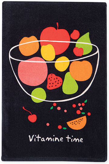 Nef-Nef Homeware Vitamine Time Prosop de ceai din 100% Bumbac în Culoarea Negru 40x60cm