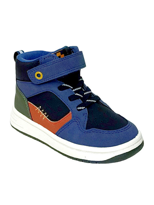 Kinder Sneakers Hoch mit Klettverschluss Blau