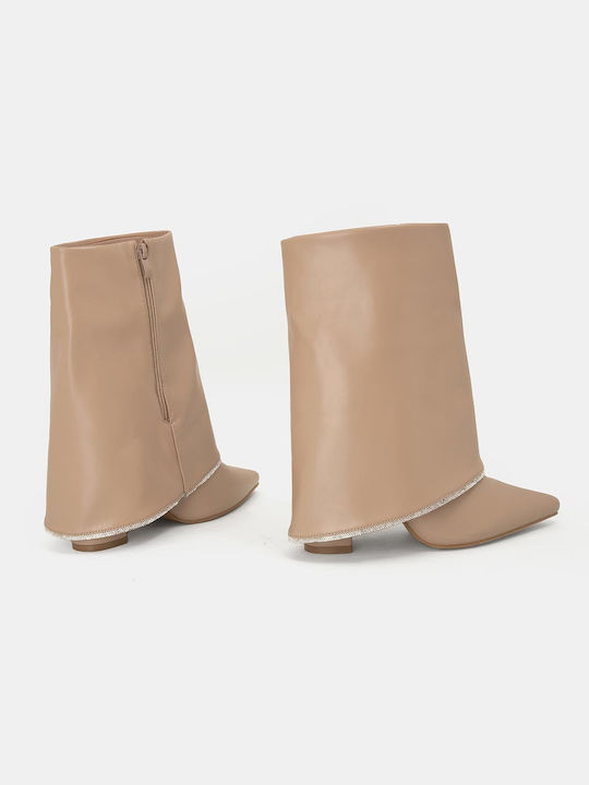 Stiefeletten Damen Beige