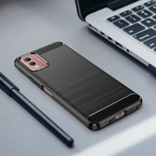 HappyCase Задна корица Силикон Черен (Nokia C32)