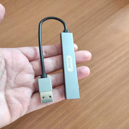 Andowl Hub 3 Θυρών USB 3.0 με σύνδεση USB-A Ασημί