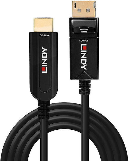Lindy Кабел DisplayPort мъжки - HDMI мъжки 20м Черен (38491)