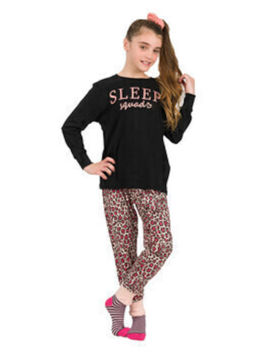 Energiers Παιδική Πιτζάμα Χειμωνιάτικη Ροζ Sleep Time