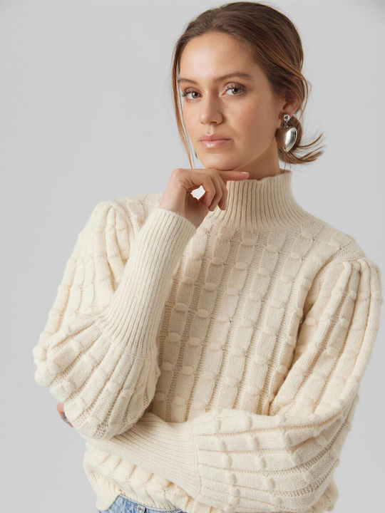 Vero Moda Women's Long Sleeve Sweater Beige