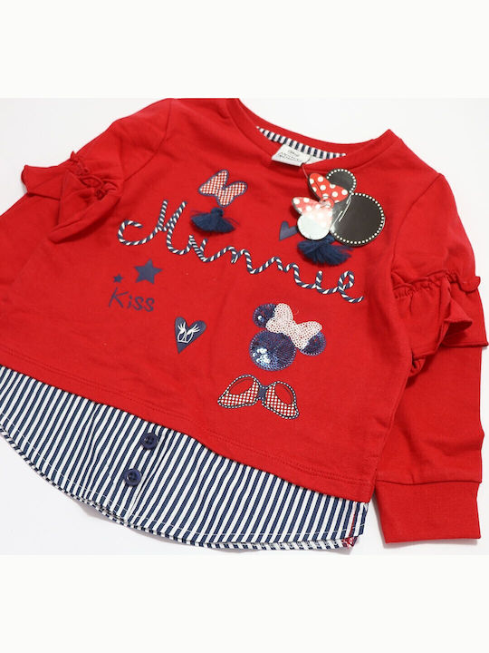 Παιδικό Φούτερ Κόκκινο Minnie Mouse