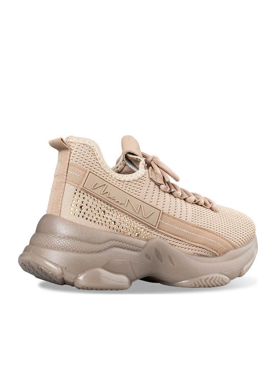 Damen Chunky Sneakers Beige