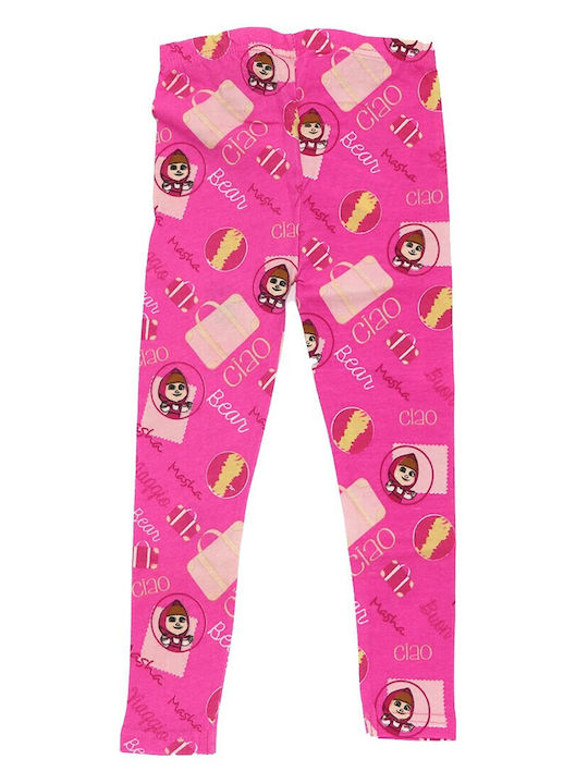 Masha And The Bear Kids Leggings For Girls (MAB 52 10 035) pink